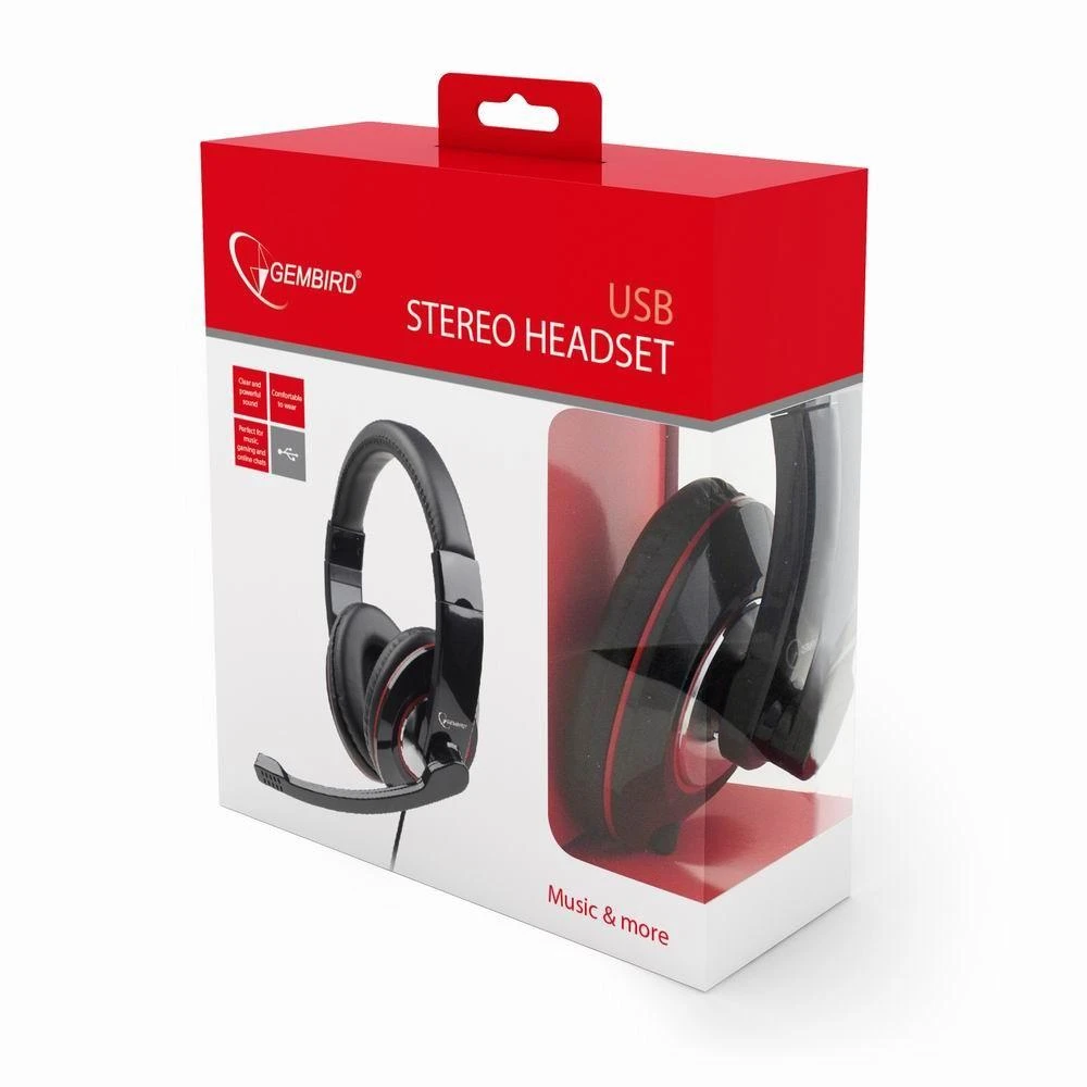 Gembird | MHS-U-001 USB ausinės | su laidu | N/A