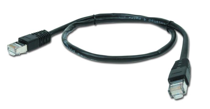 GEMBIRD PP22-0.5M/BK Gembird patchcord RJ45, cat.5e, FTP, 0.5m, juodas