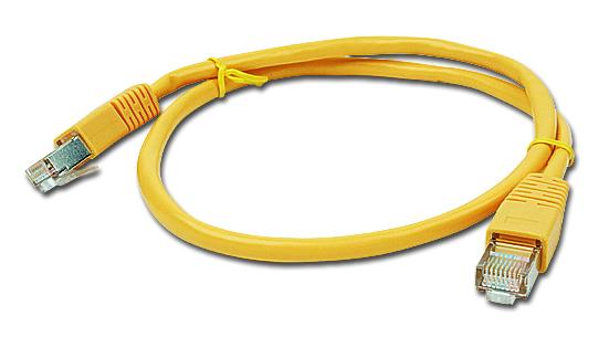 Gembird patchcord RJ45, įlieta apsauga, kat. 5e, FTP, 0,5 m, geltona (PP22-0.5M/Y)