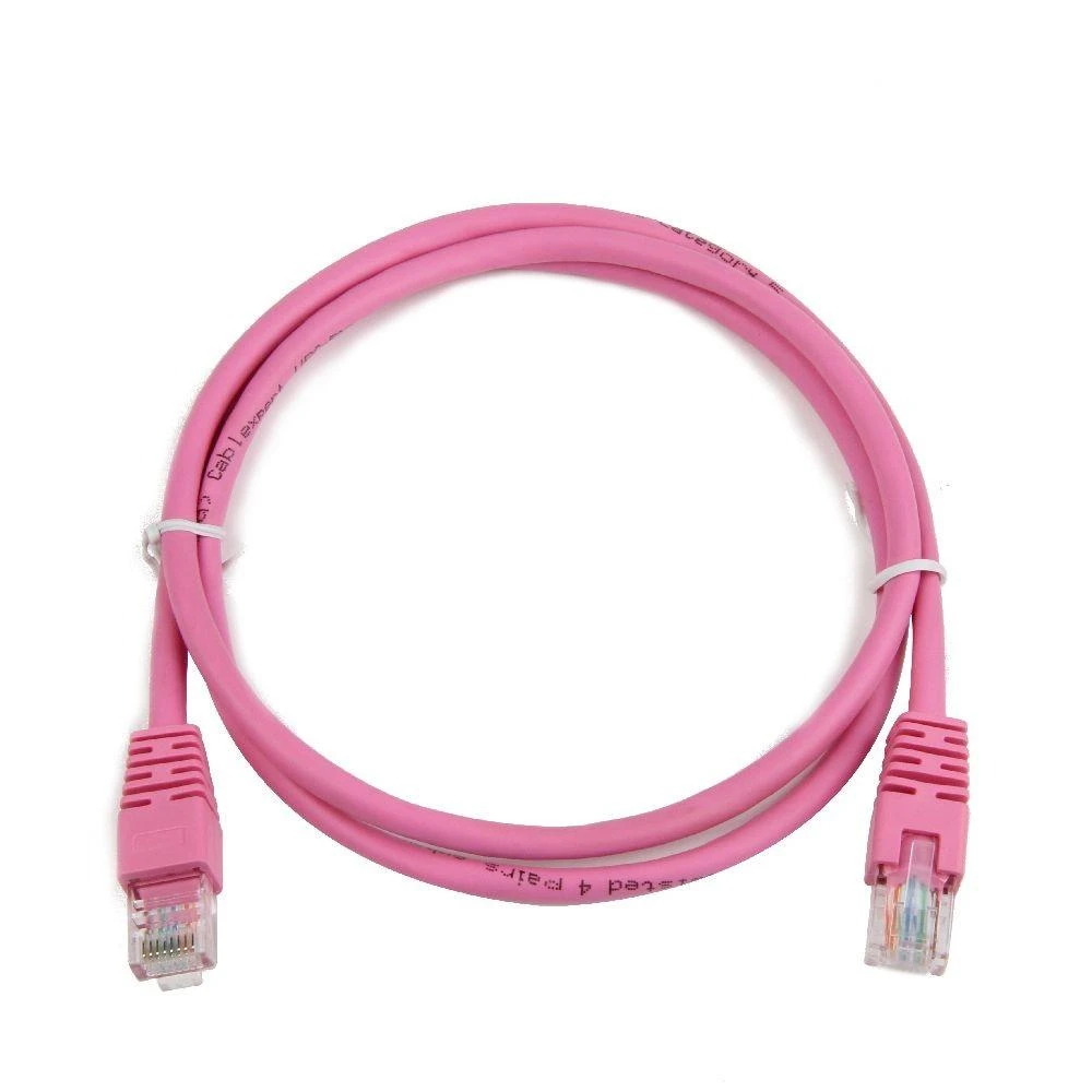 GEMBIRD PP12-3M/RO Gembird patchcord RJ45, cat.5e, UTP, 3m, rožinė