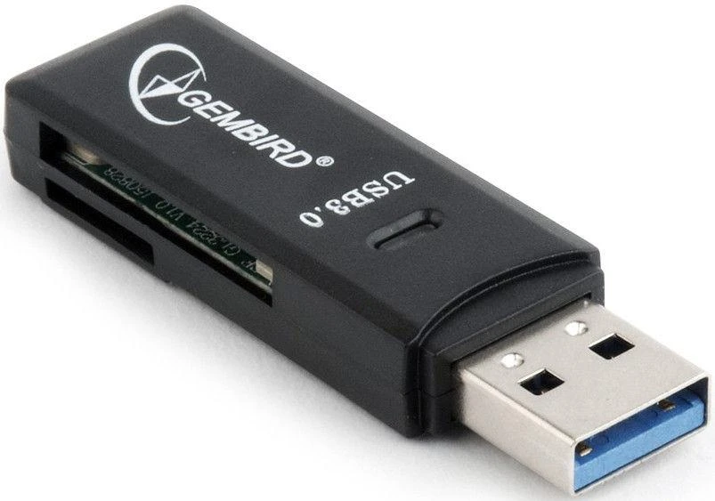 Gembird USB 3.0 kortelių skaitytuvas, juodas