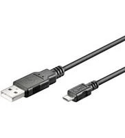 Goobay Laidas microUSB B - USB A 2.0 Hi-Speed ​​- 0.15m - juodas