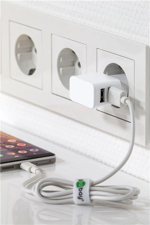 Goobay Maitinimo šaltinis 5V 2.4A - 2xUSB lizdai