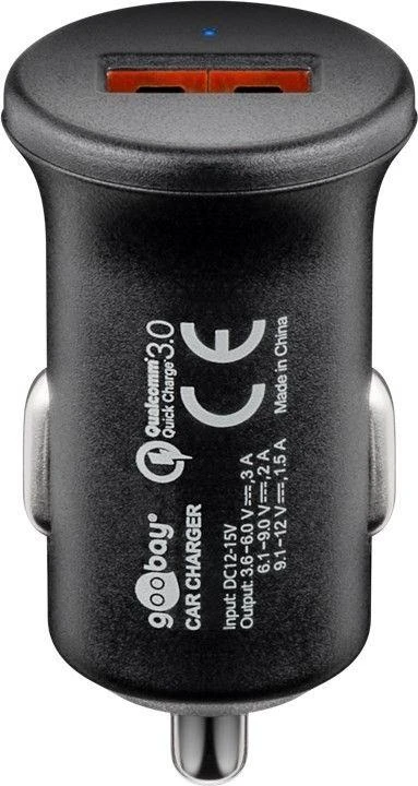 Goobay | Quick Charge QC3.0 USB automobilinis greitas įkroviklis | USB 2.0 Female (A tipas)