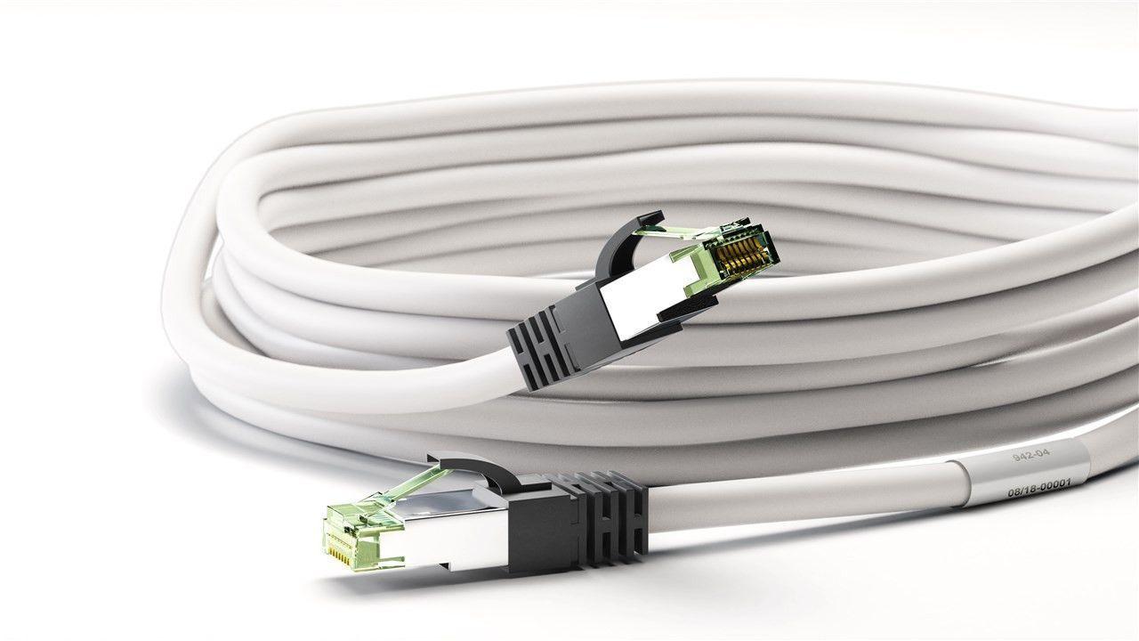 Goobay Goobay CAT 8.1 pleistras kabelis, S / FTP (PiMF), baltas, 25 m - LSZH be halogenų, varinis AWG 24 (55132)