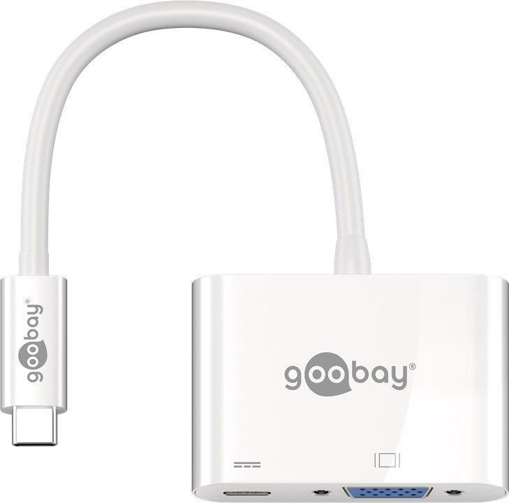 Goobay Universalus USB adapteris USB-C – VGA + USB-C Baltas (62107)