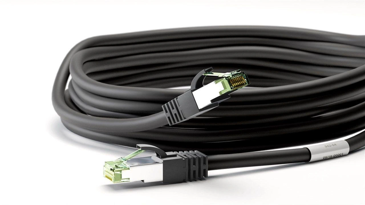 Goobay CAT8.1 S / FTP (PiMF) tinklo kabelis, 1 m, juodas
