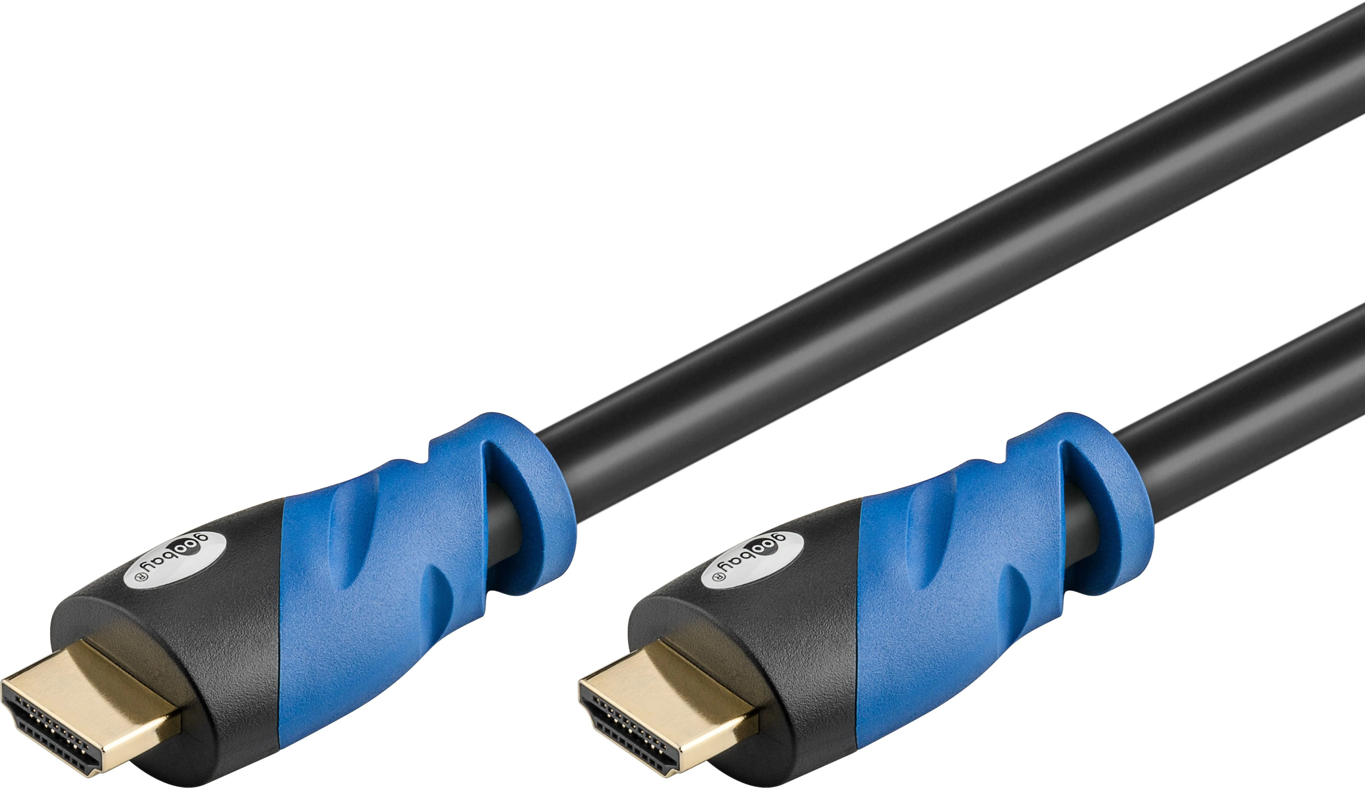 HDMI laidas su mėlynomis jungtimis