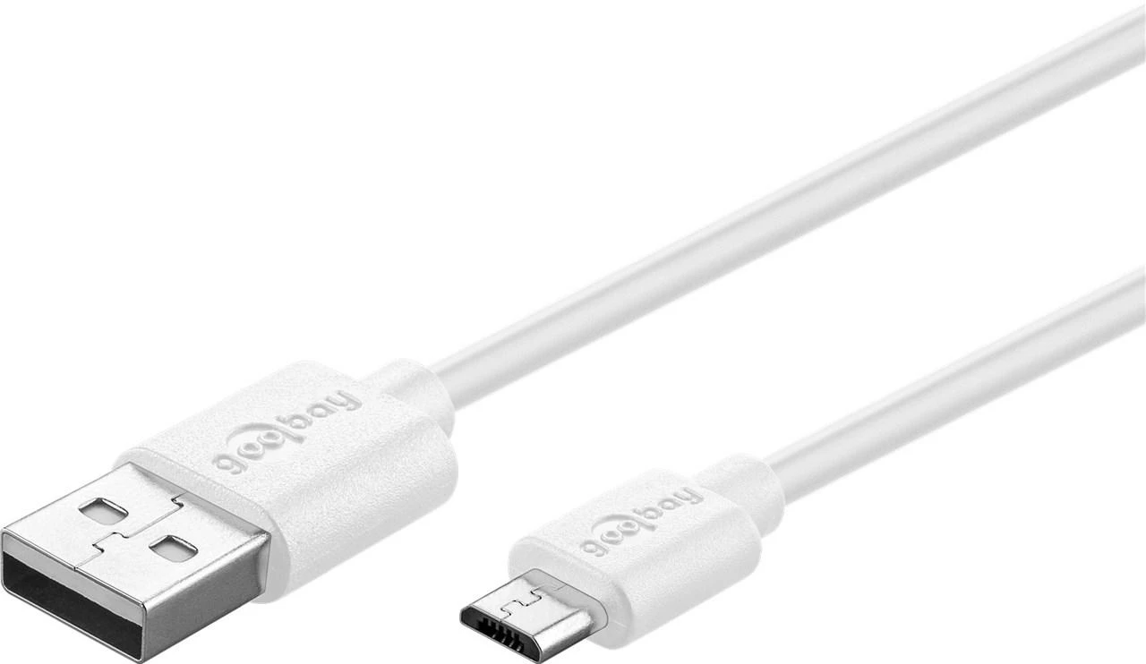 Goobay 77527 Micro USB greito įkrovimo ir sinchronizavimo laidas, 1m
