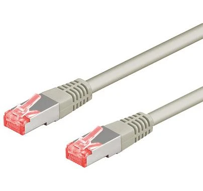 Goobay 93680 CAT 6A patch cable, S/FTP (PiMF), pilkas, 1 m