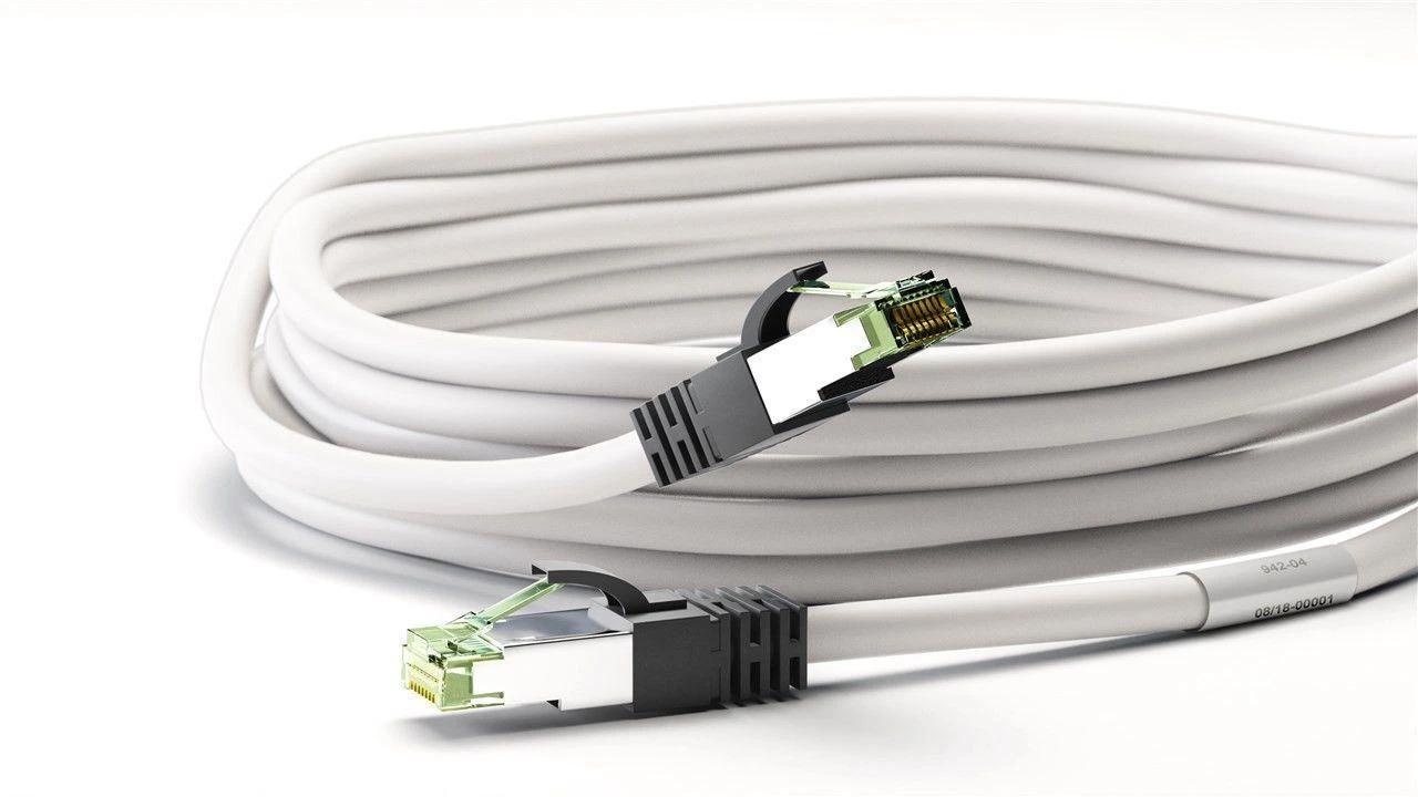 Goobay Goobay CAT 8.1 pleistras kabelis, S / FTP (PiMF), baltas, 20 m - LSZH be halogenų, varinis AWG 24 (55131)