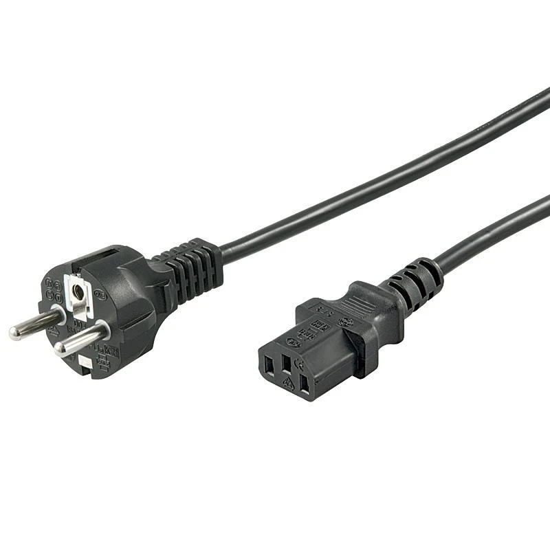 Goobay F tipas, CEE 7/7 - C13 maitinimo laidas, 5 m, juodas