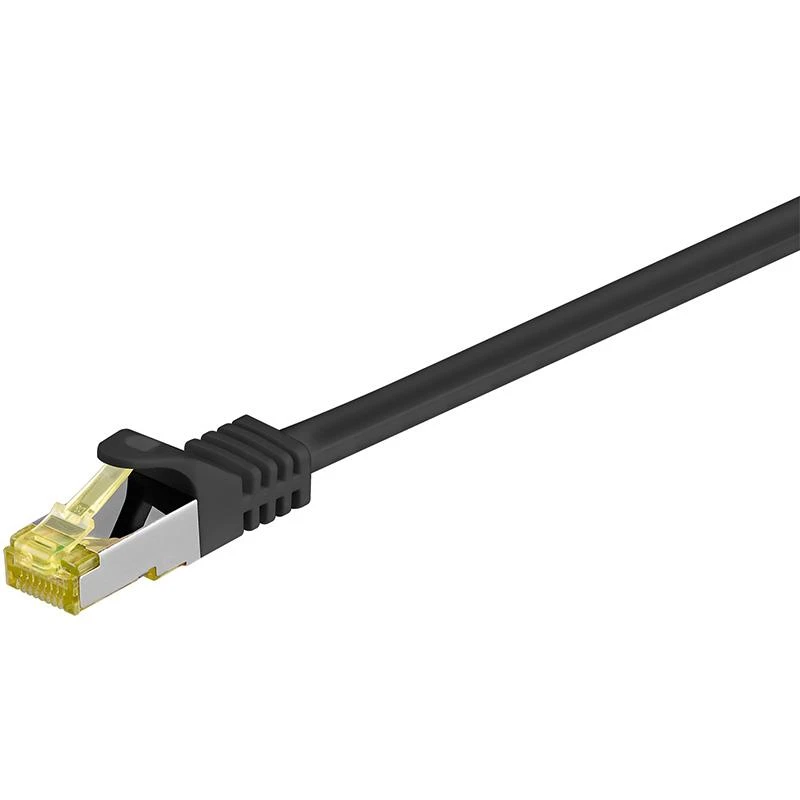 „Goobay ReaderDelockRJ45“ jungiamasis kabelis, CAT 6A S/FTP (PiMF), 500 MHz su CAT 7 žaliais kabeliais, juodas - Kabelio ilgis 30 m