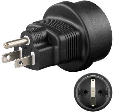 „MicroConnect“ universalus adapteris US/Schuko (PETRAVEL3)