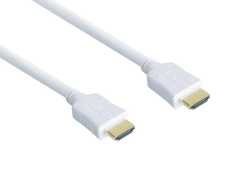 Good Connections Geros jungtys Didelės spartos HDMI kabelis 2m su Ethernet auksiniu kištuku baltas