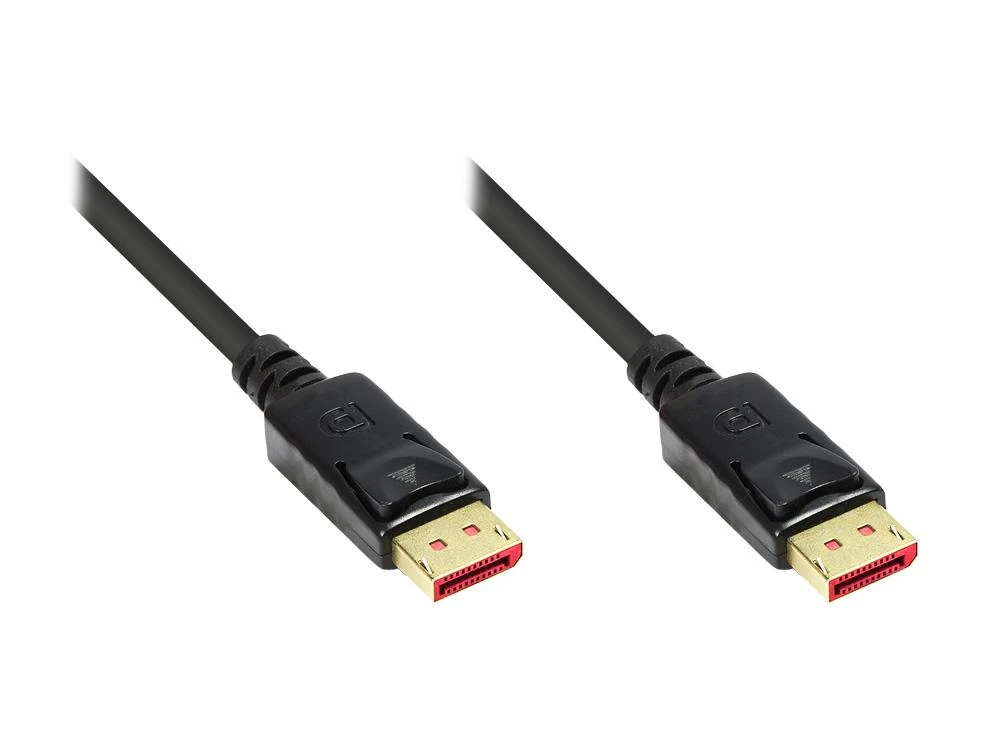 DisplayPort 2 metrų kabelis su fiksavimo jungtimis