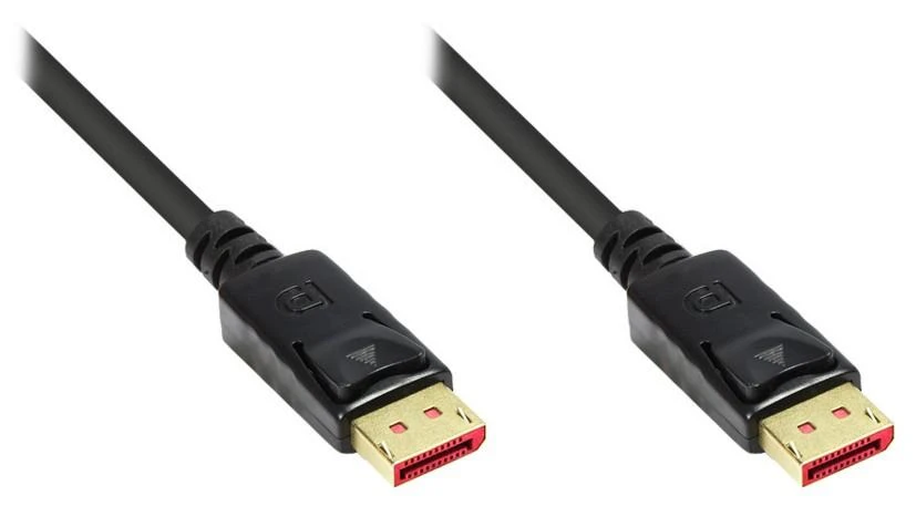 DisplayPort kabelis su fiksavimo jungtimis