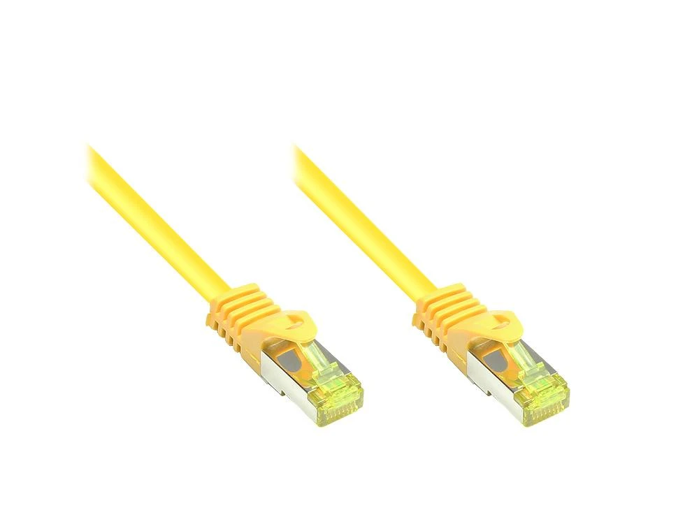 Good Connections Geros jungtys Geri ryšiai patch cable su kat. 7 neapdorotas kabelis S/FTP geltonas 3m