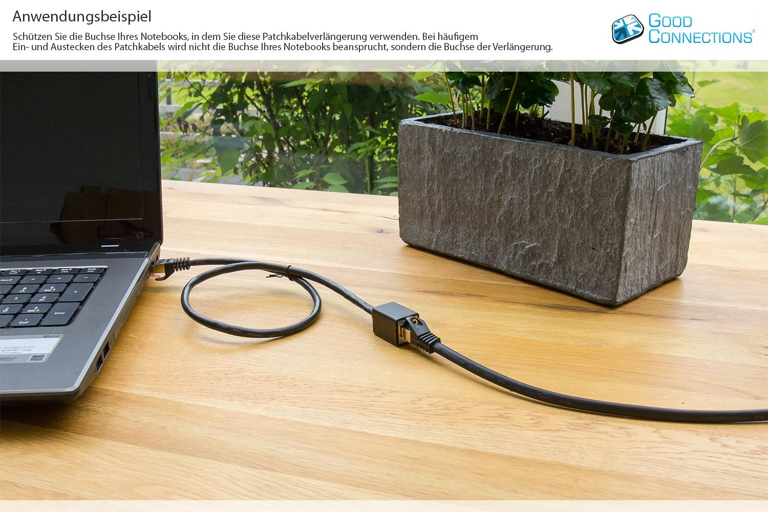 Nezatříděno Geros jungtys RJ45 Patch kabelio prailginimas su Cat.7 RohCable ir užrakto apsauga (RNS), S/FTP, PiMF, be halogenų, 600MHz, OFC, juodas, 0,5m, Geros jungtys (8070VR- 005S)