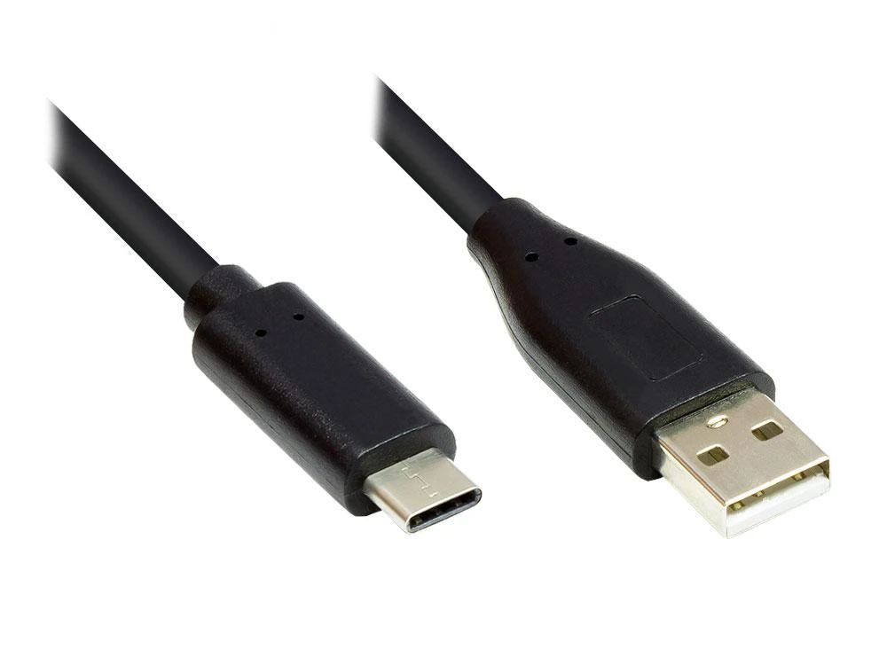 Good Connections Kabelis USB Alcasa USB-A - USB-C 0.5 m Juodas (GC-M0116)