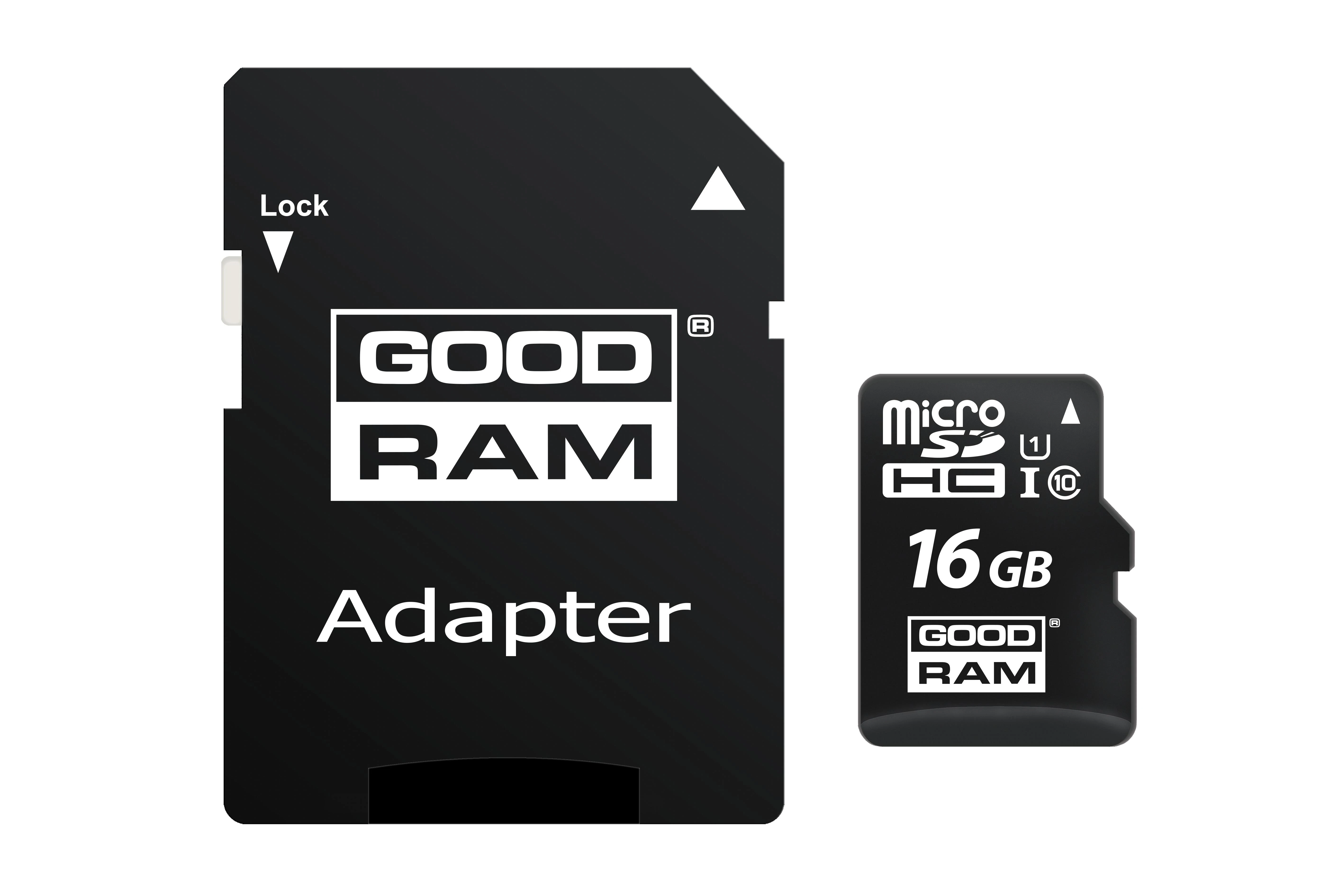 Swirl® GoodRam Atminties kortelė MICRO CARD cl 10 UHS I, 16GB + adapteris