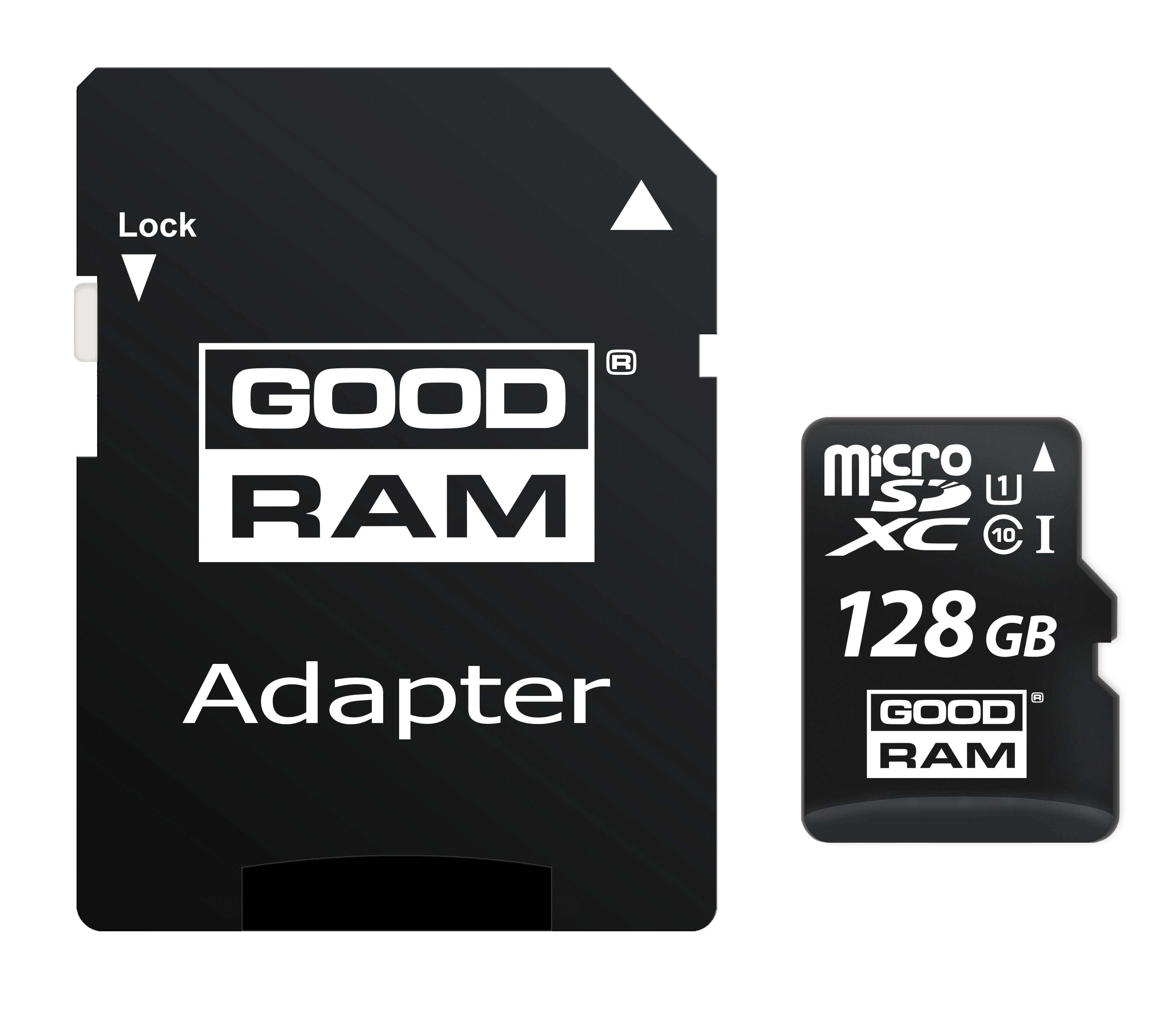 Atminties kortelė Atminties korta Goodram Micro SD 128Gb (class 10) + SD adapter