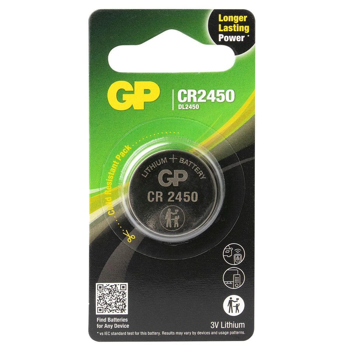 GP CR2450 ličio baterija pakuotėje