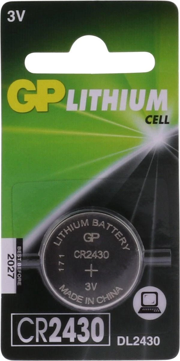 Elementas GP LITHIUM CR2430, 3V
