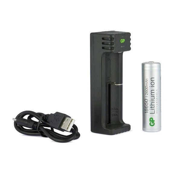 Įkroviklis GP GP L111 USB Charger incl. Akku 18650 2600mAh 3,7V 14511118650B1