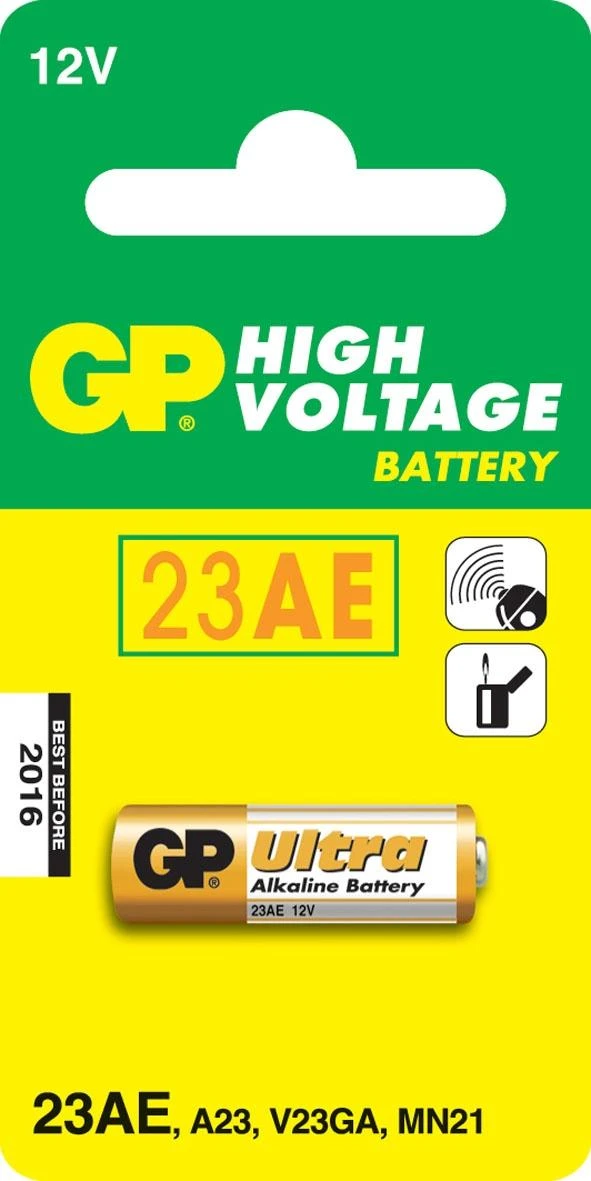 Panasonic Alcaline baterija GP Batteries 23AE-U1 MN21 | 12.0V | lizdinė plokštelė 1 vnt