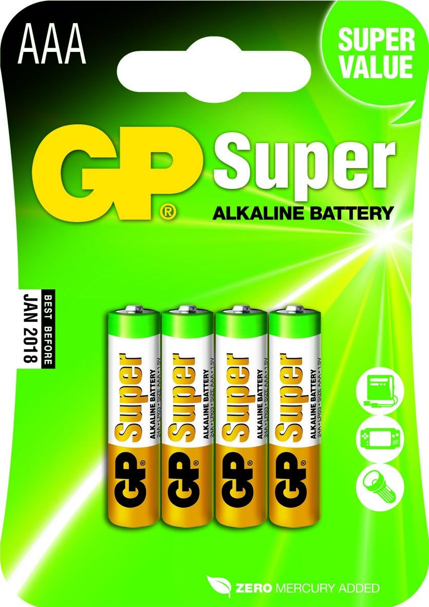 Gold Peak GP elementai, šarminiai AAA, LR3 1,5V, 4vnt