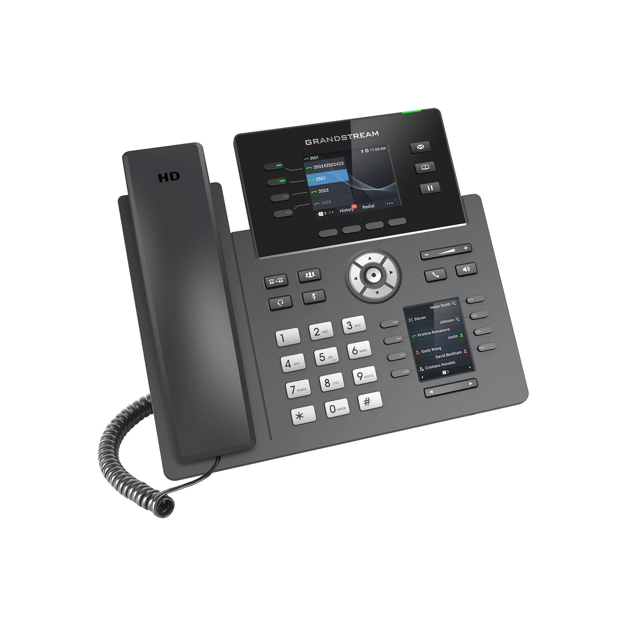 Grandstream GRP2614 IP telefonas Juodas laidinis ragelis