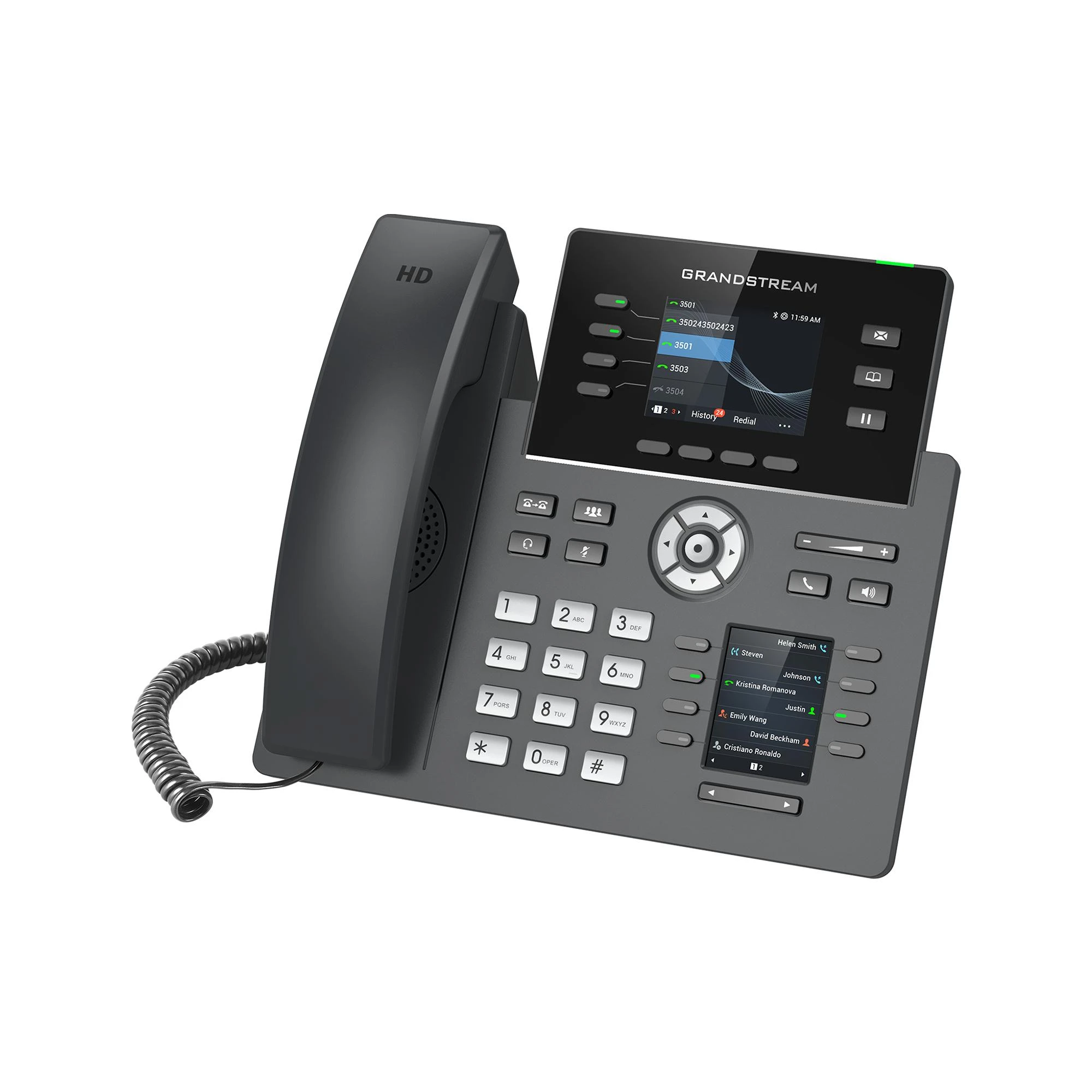 Grandstream GRP2614 IP telefonas Juodas laidinis ragelis