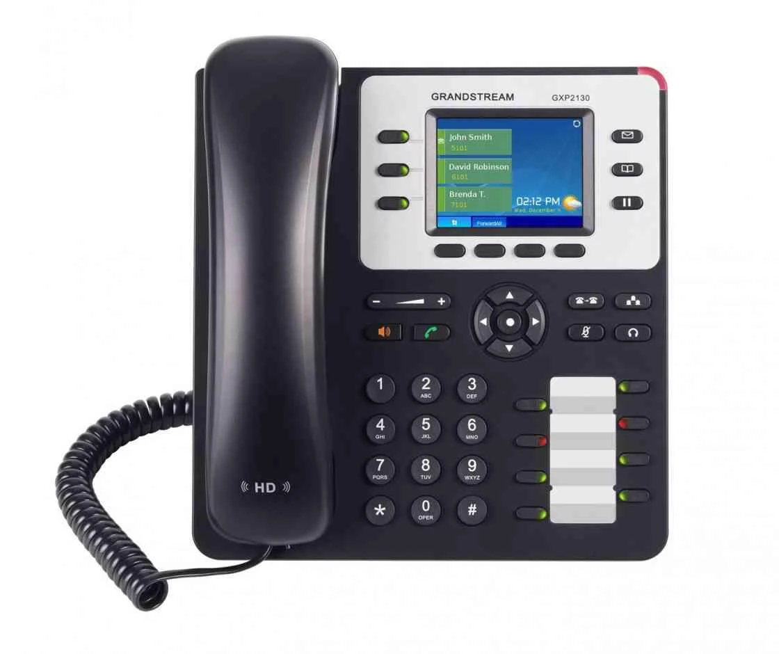 Grandstream GXP-2130 V2 VoIP SIP telefonas, spalvotas ekranas,