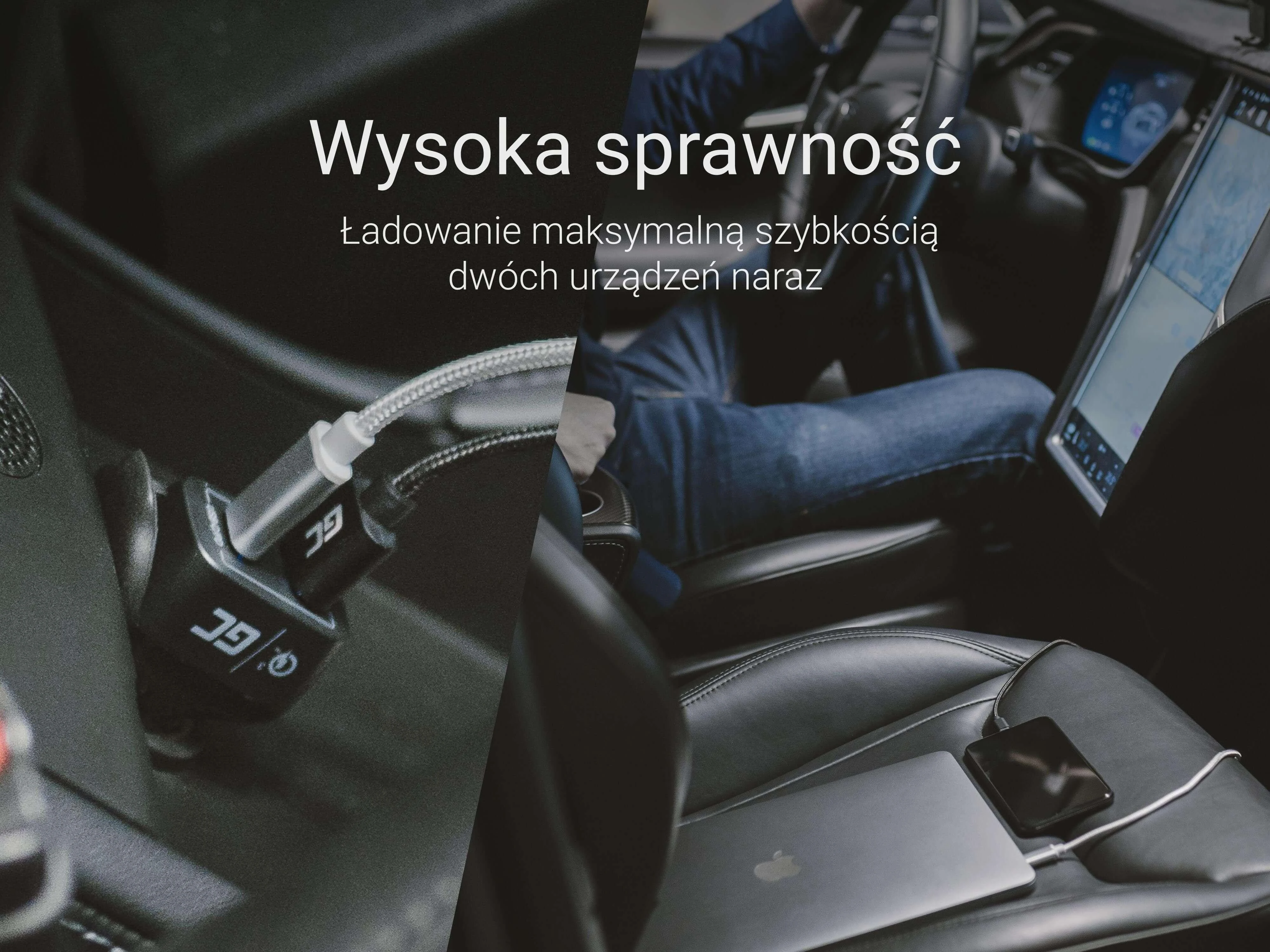 Green Cell Žalias Cell GREENCELL CAD33 automobilinis įkroviklis Žalias Cell USB-C maitinimo tiekimas + USB greitas įkrovimas 3.0