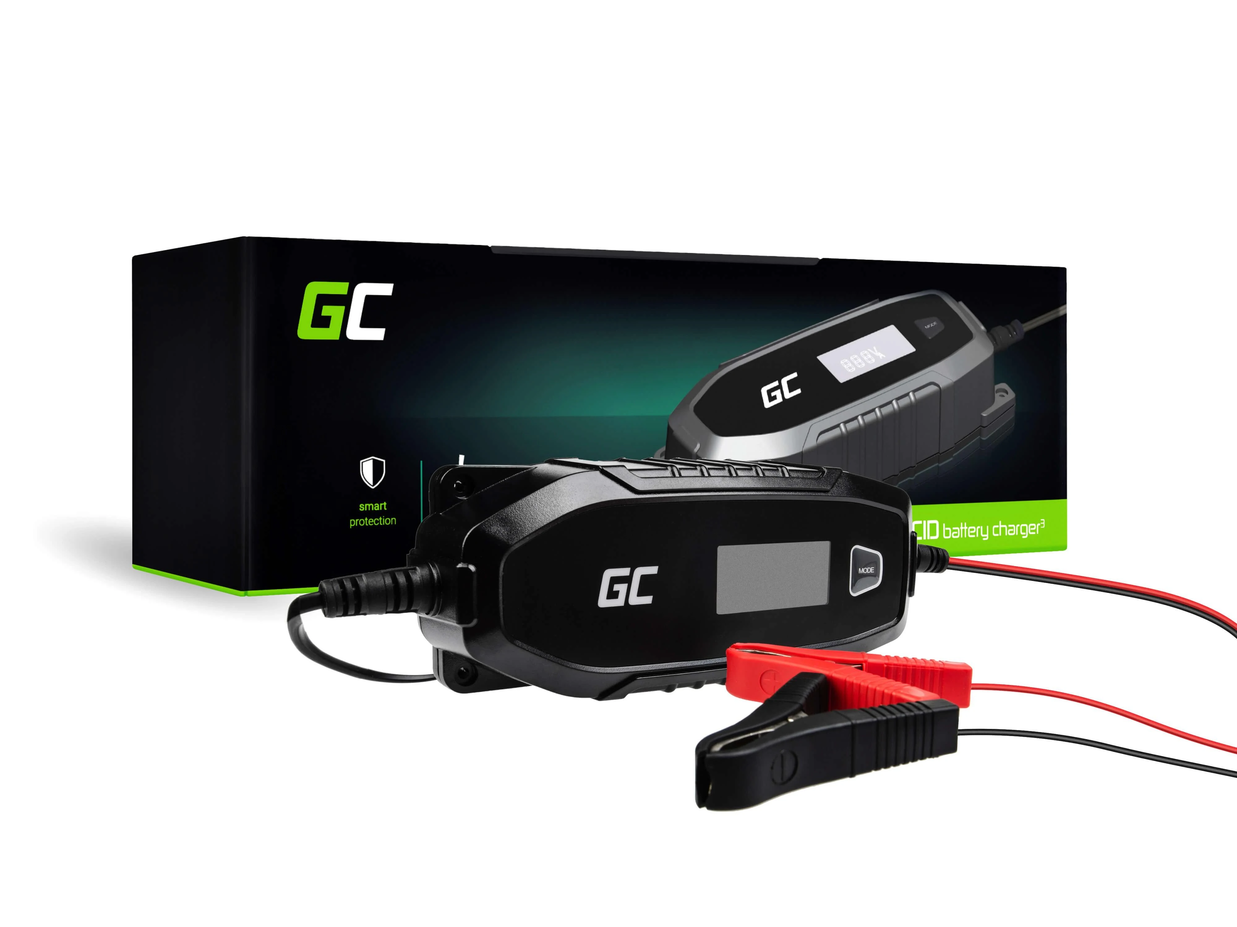 Green Cell Žalias Cell Žalias Cell akumuliatoriaus įkroviklis - su išmaniąja diagnostikos funkcija - 6-12V/4A/120Ah