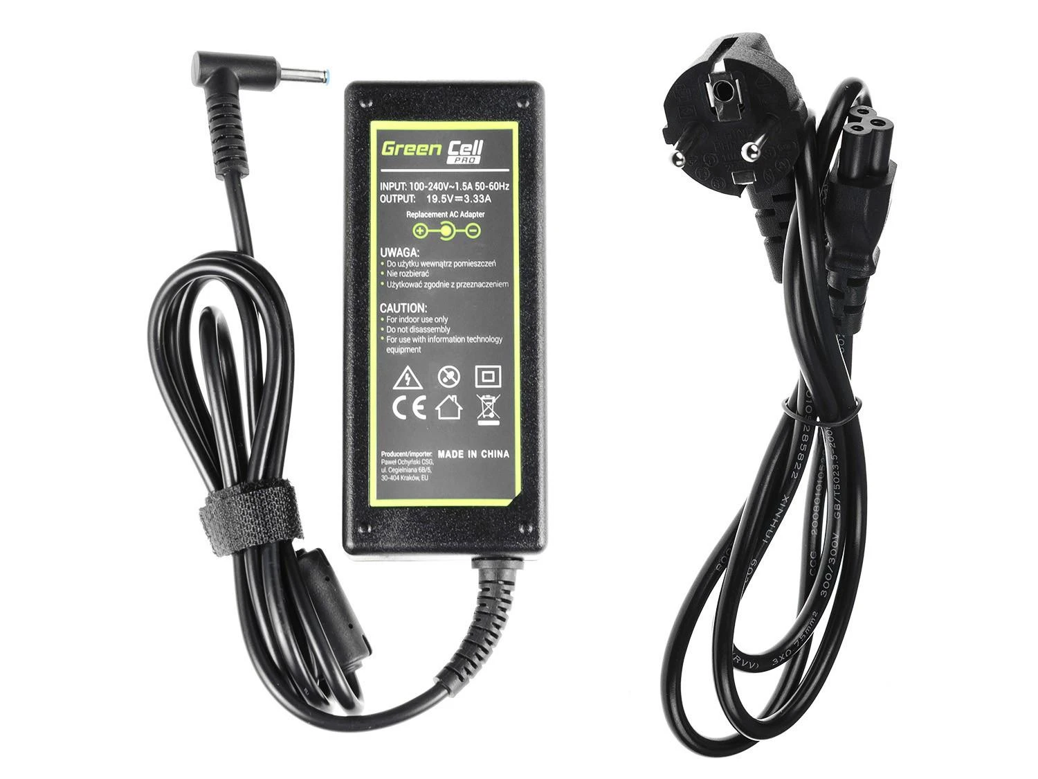 Nešiojamų kompiuterių įkroviklis Greencell AD49P PRO 65W 19.5V HP