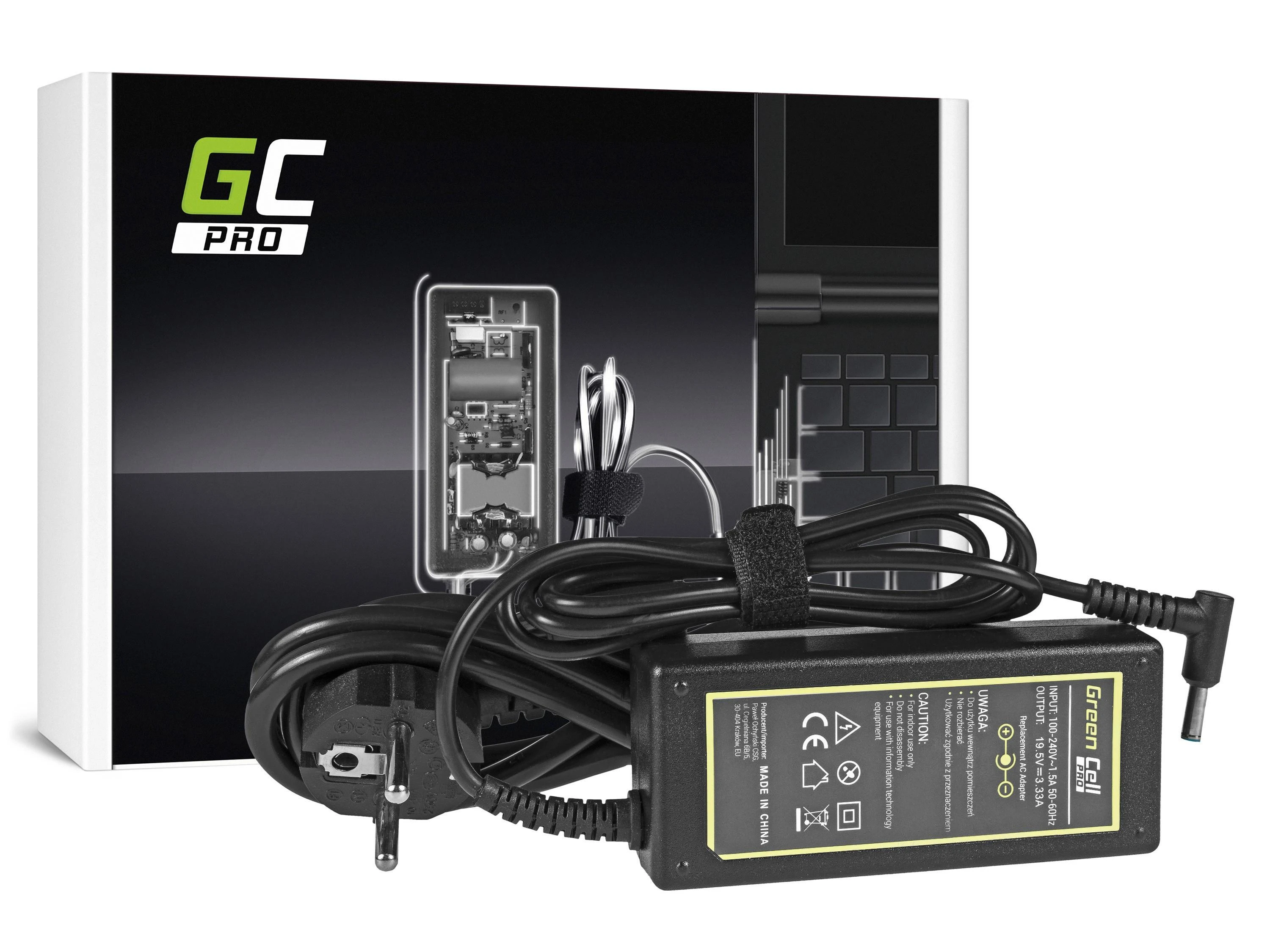 Nešiojamų kompiuterių įkroviklis Greencell AD49P PRO 65W 19.5V HP