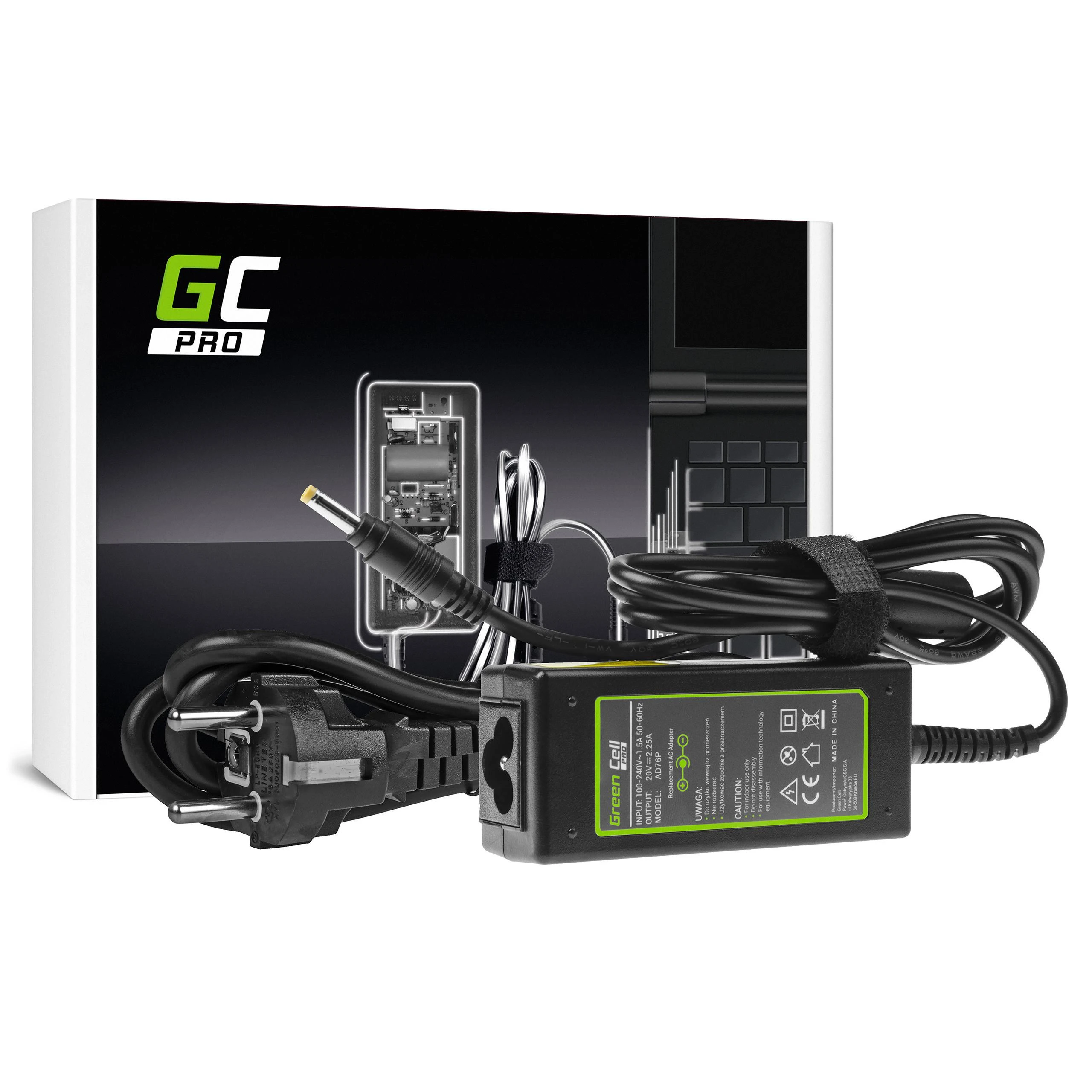 Nešiojamų kompiuterių įkroviklis Greencell AD76P PRO 45W 20V Lenovo IdeaPad