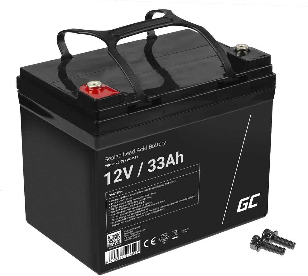 Green Cell Žalias Cell Žalias CELL Baterija AGM 12V 33 Ah