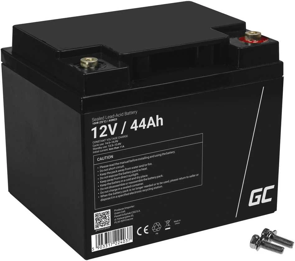 Green Cell Žalias Cell Žalias Cell AGM akumuliatorius 12V 44Ah