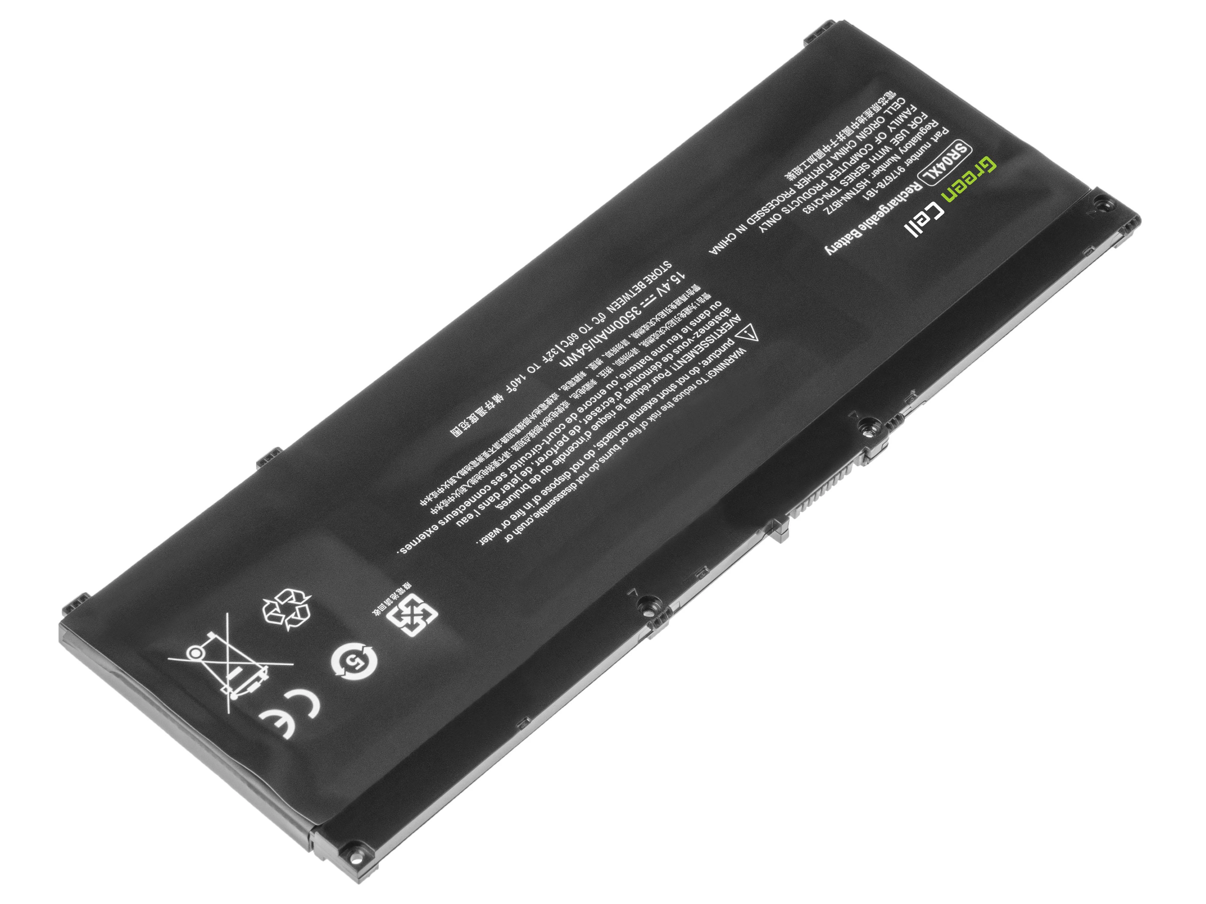 Žalias Cell GREENCELL Baterija, skirta HP Pavilion 15-CE015DX 917678-1B1 3500mAh 15,4V