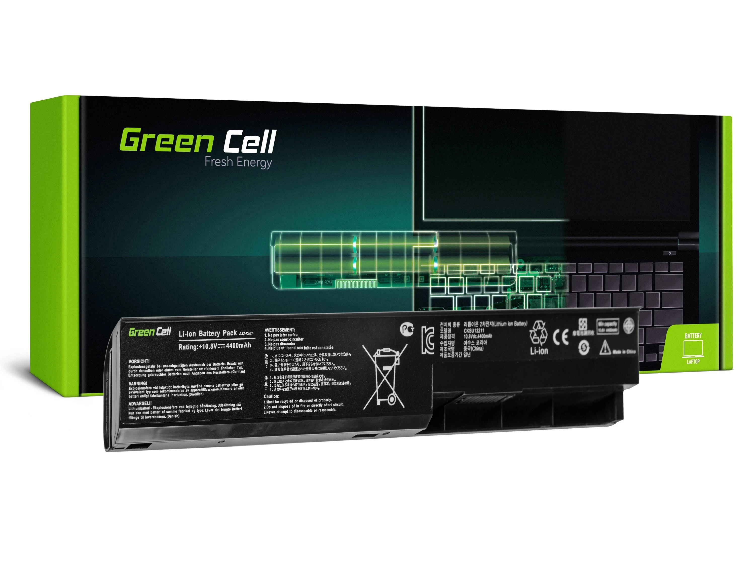 GREENCELL AS49 Baterija Žalias Cell, skirta Asus x301 x401 x501 A32-x401 A42-x401 A41-x401