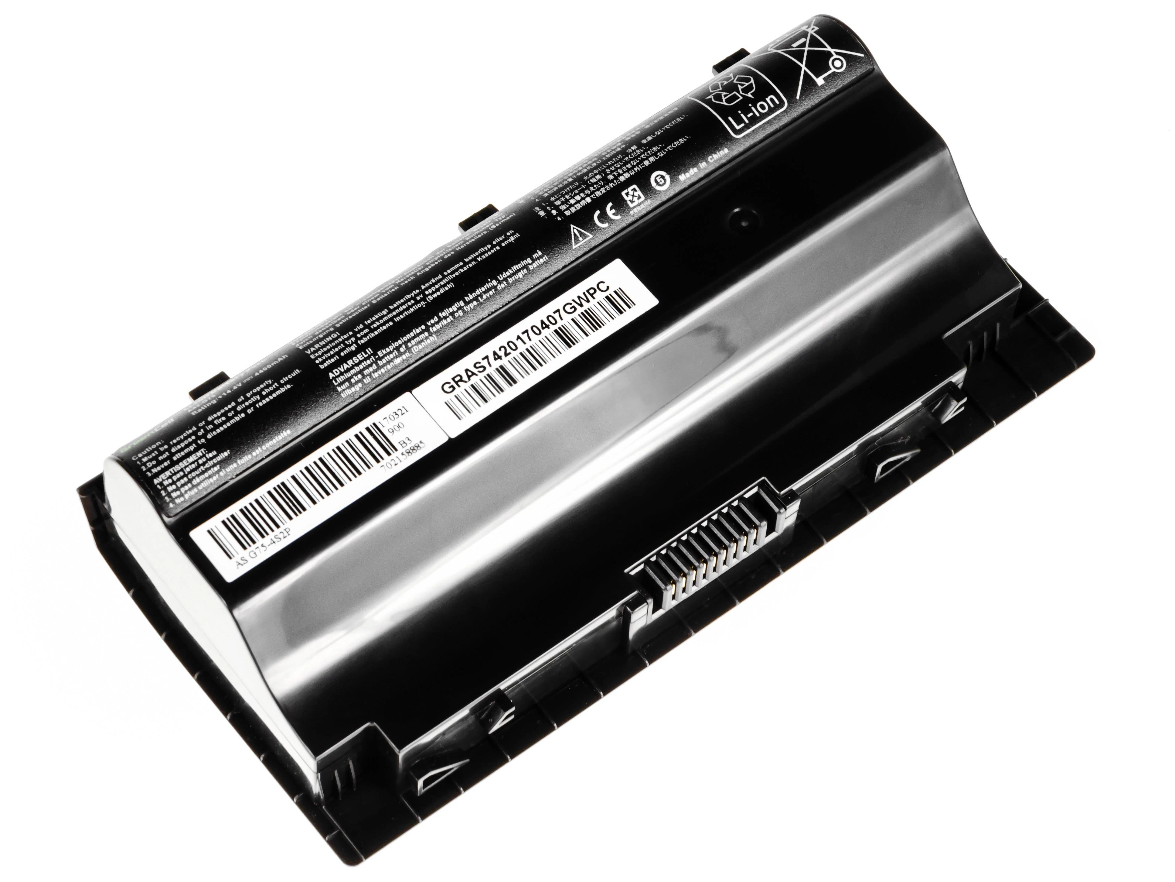 Žalias Cell Žalias Cell baterija, skirta Asus G75 G75V G75VW G75VX / 14.4V 4400mAh