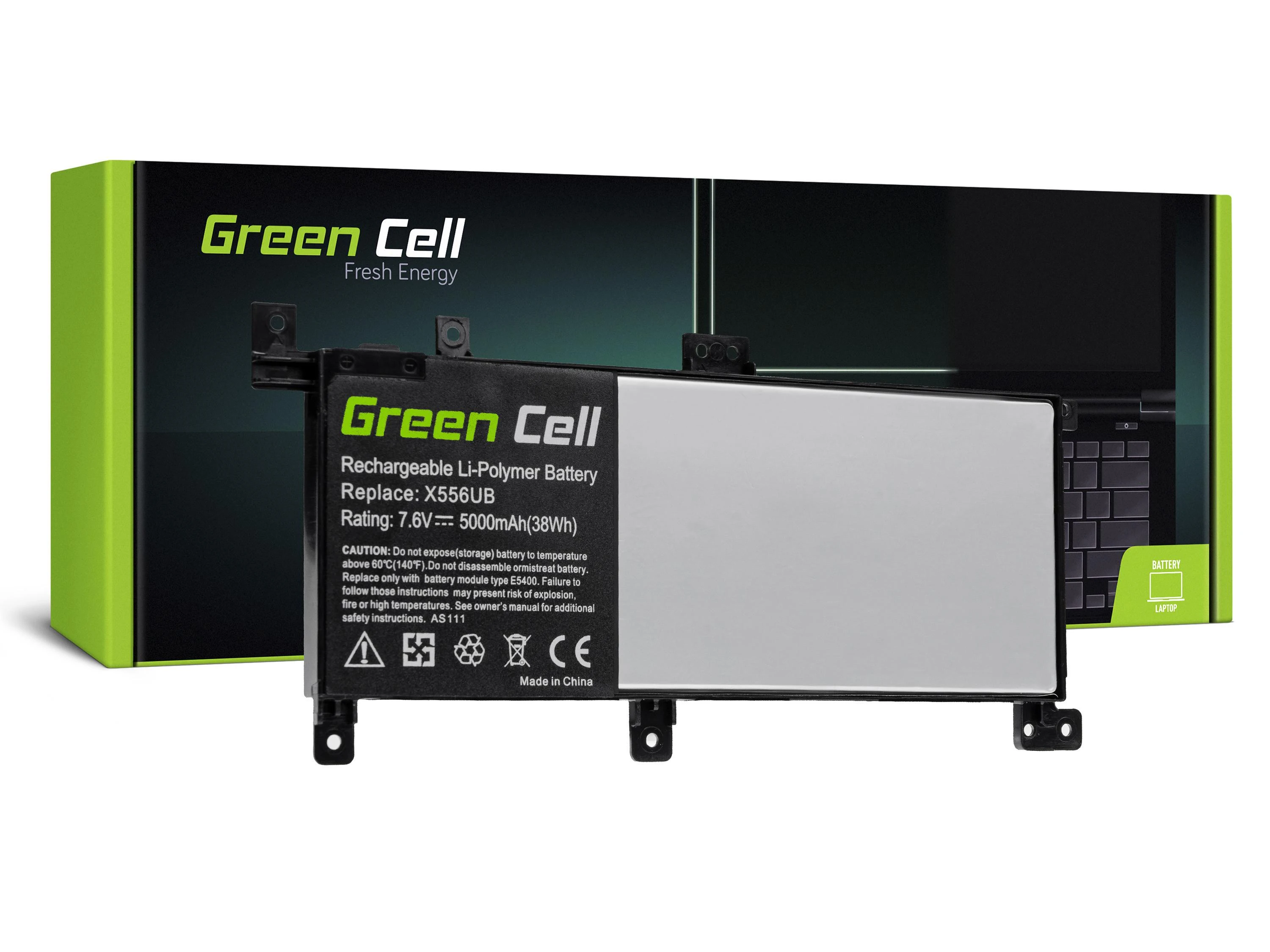 Žalias Cell GREENCELL AS111 Bateria Žalias Cell C21N1509 do Asus X556U X556UA X556UB X556UF X556UJ X556UQ