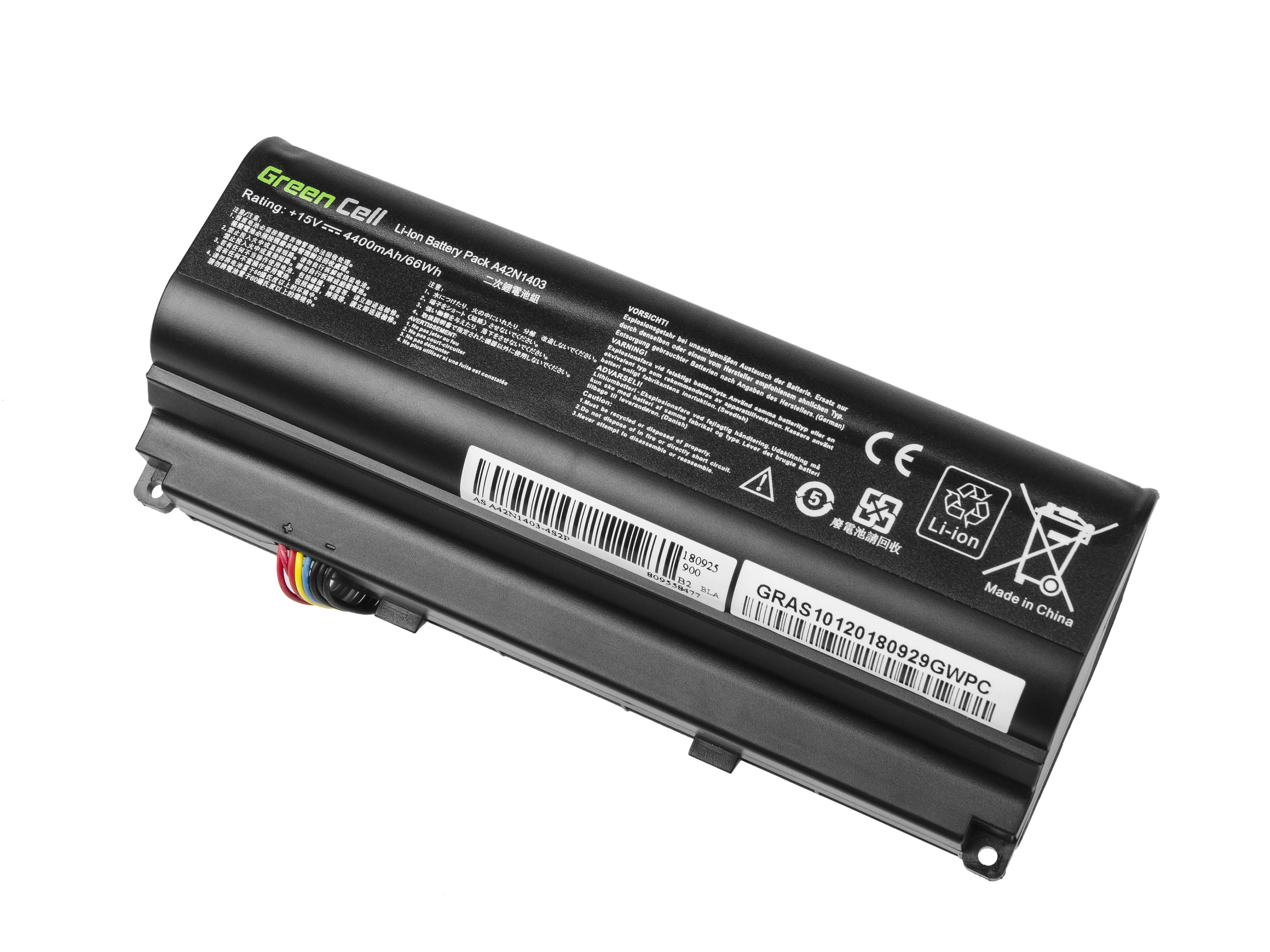 Žalias Cell Žalias Cell baterija, skirta Asus ROG G751 G751J / 15V 4400mAh