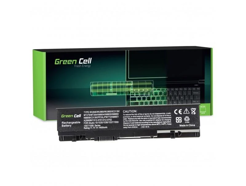 Green Cell Žalias Cell GREENCELL DE07 Baterija Žalias Cell, skirta Dell Studio 1500 1535 1536 1537 1555 15