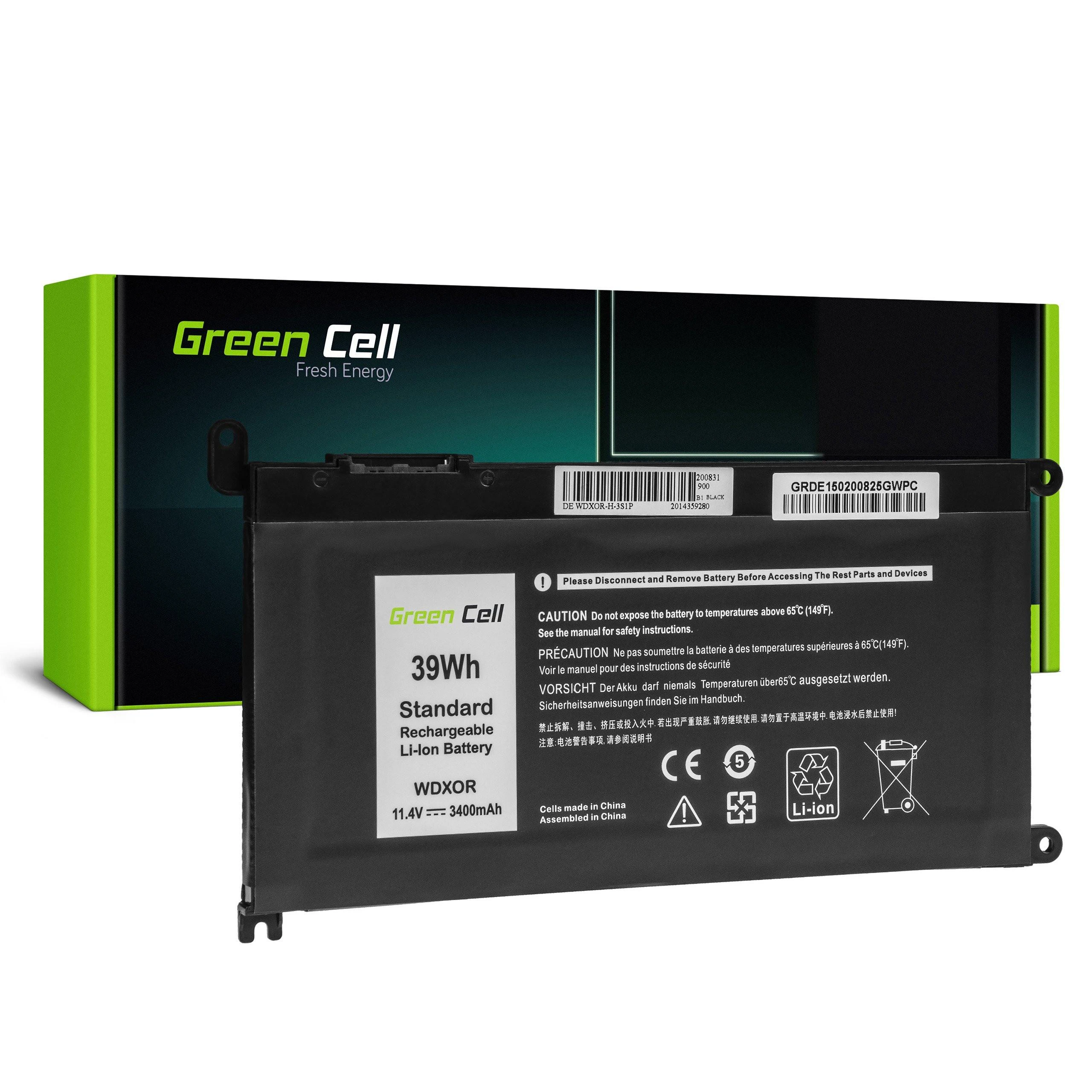 Green Cell Žalias Cell GREENCELL Baterija nešiojamiesiems kompiuteriams WDX0R WDXOR skirta Dell Inspiron 13