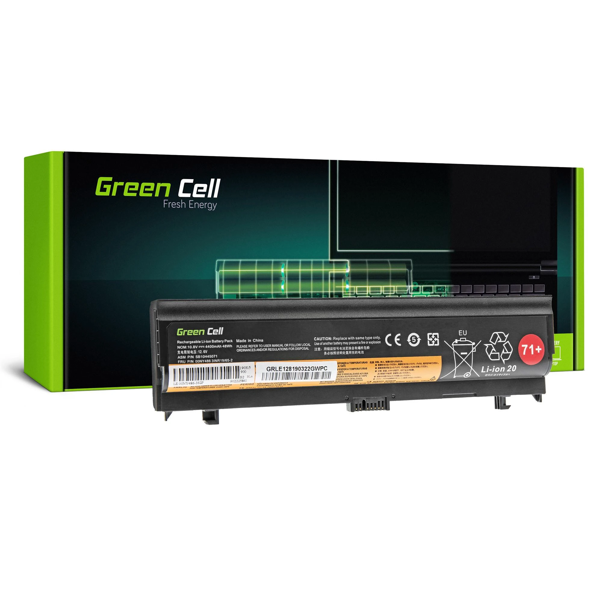 Žalias Cell GREENCELL Baterija, skirta Lenovo ThinkPad L560 L570
