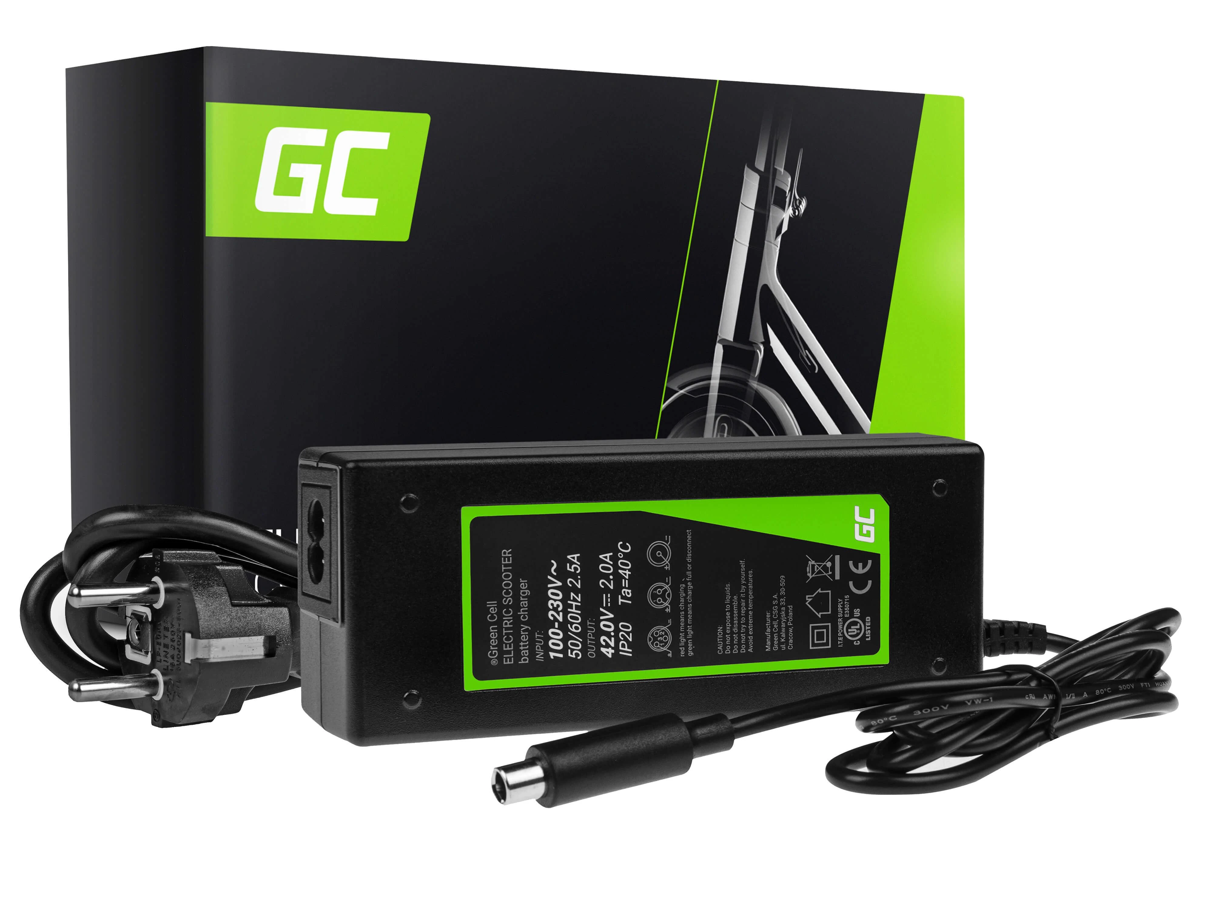 Green Cell Žalias Cell Žalias Cell 42V įkroviklis Xiaomi Mijia Segway paspirtukams